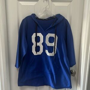 Royal blue 89 light hoodie sweater